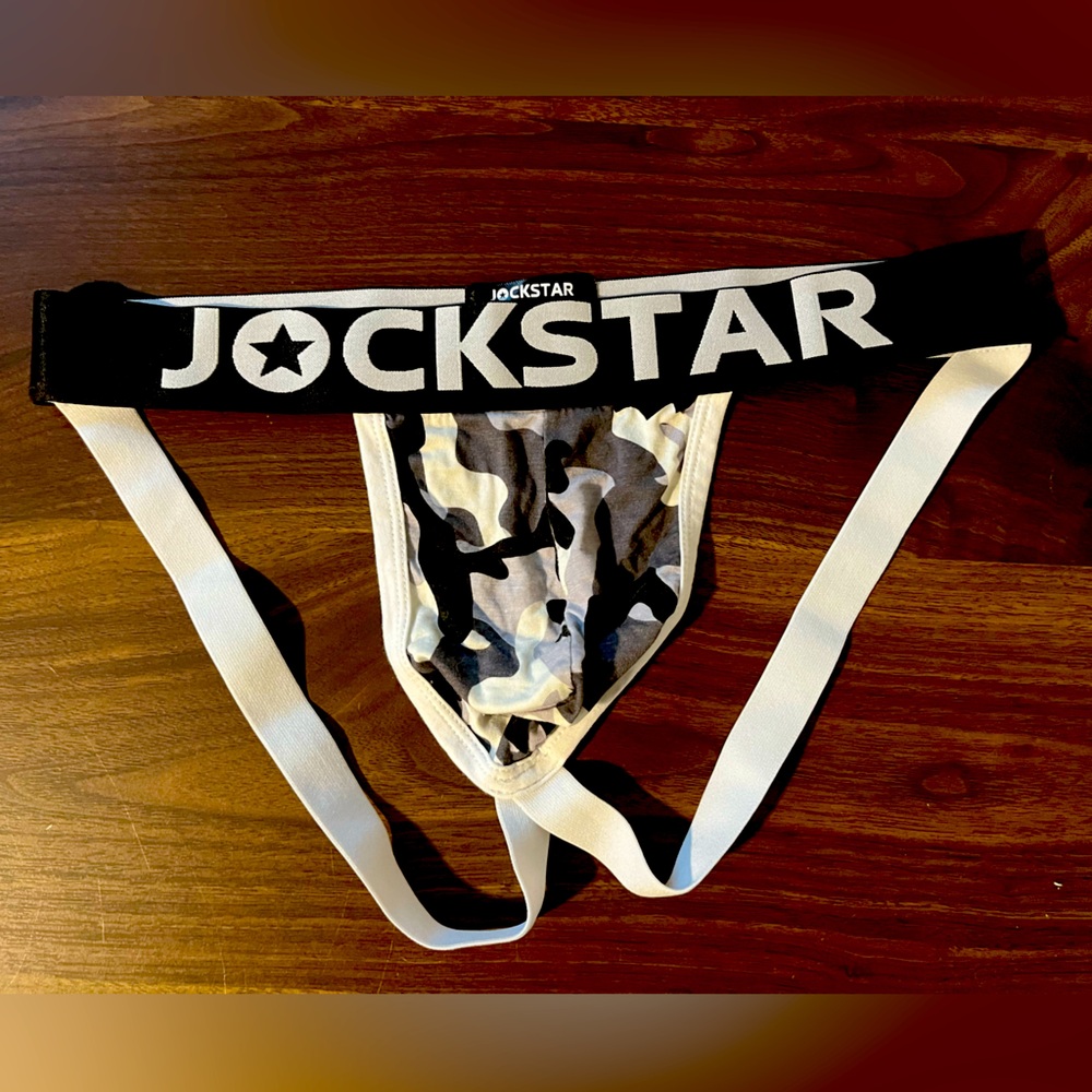JockStar white camo jockstrap - M